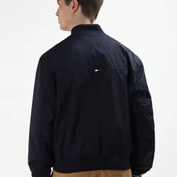 Tommy Hilfiger Men  Solid Stand Collar Open Front Jacket image 5