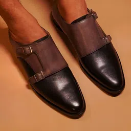 dmodot Men Leather Formal Monk Shoes-picture-22