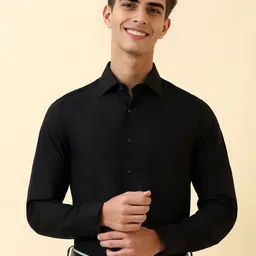 Allen Solly Sport Men Slim Fit Solid Spread Collar Pure Cotton Formal Shirt-picture-49