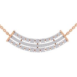 Sparkles 14KT Gold 1.24 Ct Lab Grown Shape Halo Diamond Necklace-4.33 g-picture-39