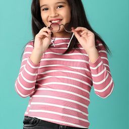 V-Mart Girls Striped Round Neck T-shirt-picture-25