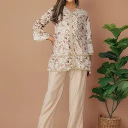Bindigasm Printed V-Neck Tunic With Palazzo-image-34