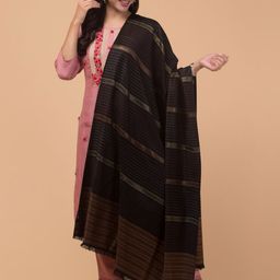 Tweedle Women Striped Woven Design Acrylic Shawl-image-71