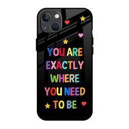 QRIOH Typography Printed iPhone 13 Back Case Mobile Accessories-49