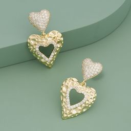 Kushal's Fashion Jewellery Gold-Plated Zircon Studded Classic Drop Earrings-picture-34