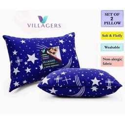 VILLAGERS Set of 2 Blue Polyester Pillows-image-46