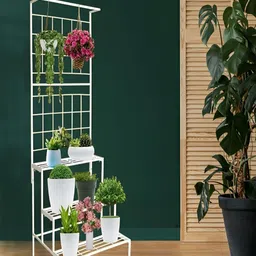 NIYARA White Rectangular Planter Stands-image-7