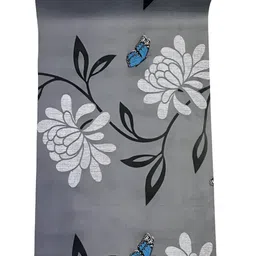 Homerz Grey & Black Printed Anti Slip Wallpaper-image-47