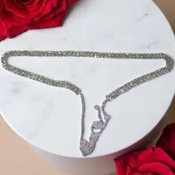 Jolly Faces Stone Studded Adjustable Saree Waist Belt-49