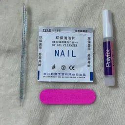 AMOK STORE Set Of 12 Stick On Artificial Nails With Wooden Stick, Manicure Stick & Glue-49