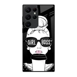 QRIOH Girl Boss Printed Samsung Galaxy S22 Ultra Back Case-picture-31