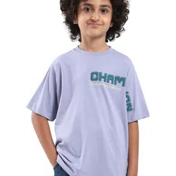 RARE ONES Boys Typography Printed Round Neck Cotton Relaxed Fit T-shirt-image-78