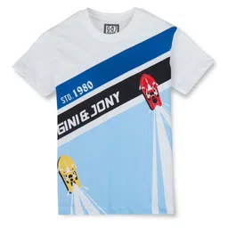 Gini and Jony Boys Graphic Printed Round Neck Cotton T-shirt-picture-36