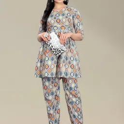 KANUDA Women Red Poly Crepe Kurta Sets-picture-6