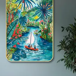Myntra Elegant Homes Yellow & Red Wood Floral and Botanical Wall Art-picture-12
