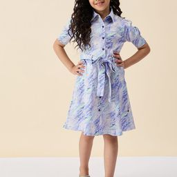 StyloBug Print A-Line Dress-13