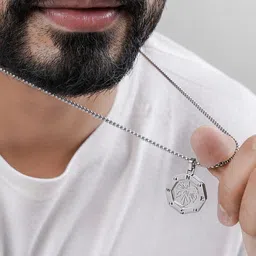 SWASHAA Silver-Plated Contemporary Pendant with Chain-17