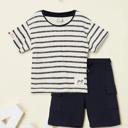 max Boys Striped Top with Shorts-image-95