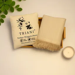 Triani Beige Bamboo 250 GSM Bath Towel-image-34