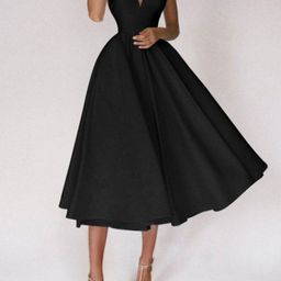 bebe Fit & Flare Midi Dress-image-66