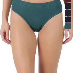 SLEAZY Pack of 6 Briefs for women Seamless Basic Briefs Orange_Plain_Panty_06_myn_75-image-16