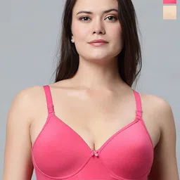 In Care Pack Of 2 Pure Cotton Underwired Full Coverage Heavily Padded Push-Up Bra-picture-57
