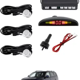 Car Reverse Parking White 4 Sensor With LED Display/Buzzer-200 Universal White Parking Sensor Safety Kit For Car-200 Parking Sensor-image-42