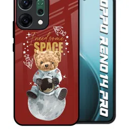 QRIOH Astronaut Bear Printed Oppo Reno14 Pro 5G Back Case Mobile Accessories-picture-19