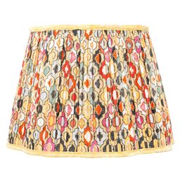 Lampenschirm India Red Printed Cotton Frusturical Shaped Lampshade-30