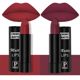 PERPAA Set of 2 Creamy Matte Bullet Lipstick 3.5g Each - Crimson Red 86 & Dusky Maroon 96-image-40