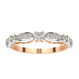 VALANOVA Rose Gold Plated Sterling Silver 0.29Ct Lab Grown Diamond Ring-image-65