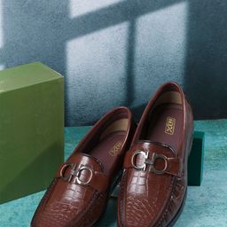 ID Men Textured Formal Loafer Shoes-image-22