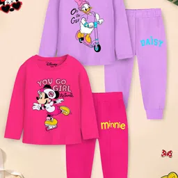 Disney By Miss and Chief Girls Printed Night suit-image-14