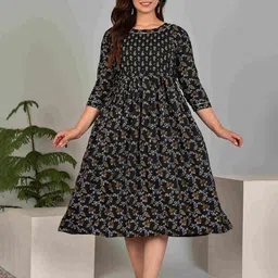 BAESD Women Floral Printed Gathered Or Pleated Maternity Midi Dress-image-73