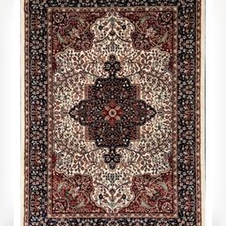 Carpet Decore White & Maroon Ethnic Motifs Printed Water Resistant Carpet-image-79