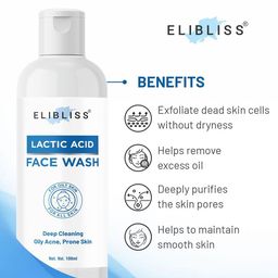 ELIBLISS Set Of 2 Lactic Acid Face Wash For Deep Cleansing - 100ml Each image 5