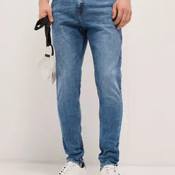 THE BEAR HOUSE Men Skinny Fit Mid-Rise Light Fade Stretchable Jeans-picture-6