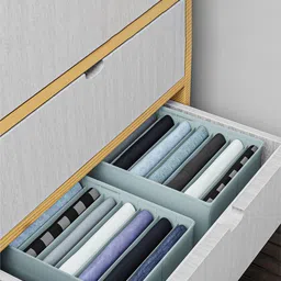 Kuber Industries Grey Set of 3 Regular Drawer Organiser Organisers image 5