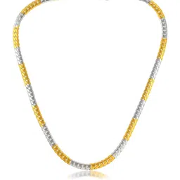 Missmister Men Brass Flat Dual Tone Chain-14