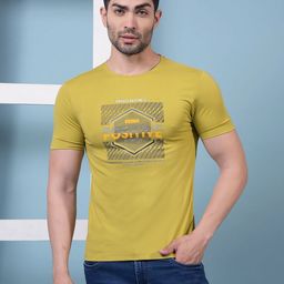 Dollar Graphic Printed Round Neck Cotton Regular Fit T-shirt-picture-0