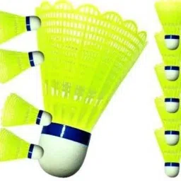 Plastic Badminton Shuttlecock Pack of 10 Plastic Shuttle - Green-picture-21