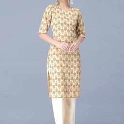 Ethnic basket Women Multicoloured Poly Crepe Kurta Sets-picture-9