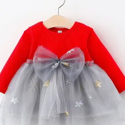 YK Girls Floral Embroidered Empire Dress-image-82