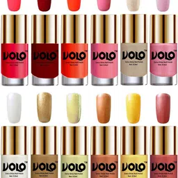 VOLO Set Of 12 Extra Shine Vibrant Shades Combo Nail Polish- 9.9ml Each- No-324-image-42