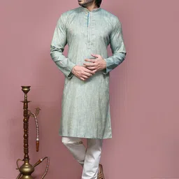 RANAK Abstract Printed Mandarin Collar Regular Cotton Straight Kurta-picture-13