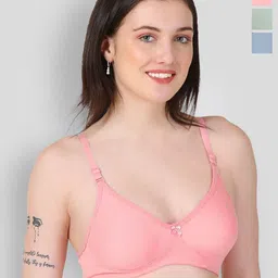 Famup Women Pack of 3 Full Coverage Non Padded Bra-44