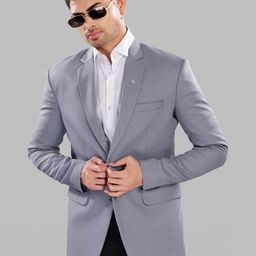 UR ETHICS Men Grey Long Sleeved Blazer-43