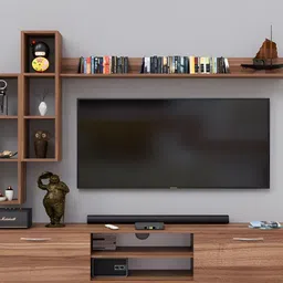 SPYDER CRAFT Brown Wooden Spyder Craft Matte Finish TV Entertainment Unit-picture-11
