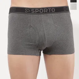 Sporto by Macho Men Pack Of 3 Short Trunks - Sprto_M1022-A(1)-B(1)-G(1)-S-picture-16