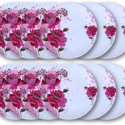 Melamine smart model(512) 7 inch half dinner plate set 12 pcs Dinner Plate-image-13